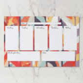 抽象的な週間カレンダーの大きいTearawayのパッド ペーパーパッド (正面)