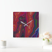 抽象的な過負荷 スクエア壁時計 (ホーム)