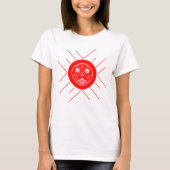 抽象的な部族の太陽のマスク グラフィック Tシャツ (正面)