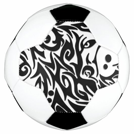 抽象的な部族の狼 サッカーボール (正面)