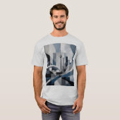 抽象的な都市スカイライン トロントTシャツ Tシャツ (正面フル)