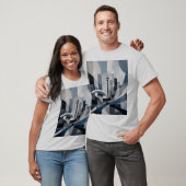 抽象的な都市スカイライン トロントTシャツ Tシャツ (ユニセックス)