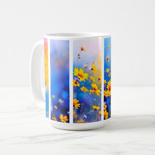 抽象的な野の花 コーヒーマグカップ (正面左)
