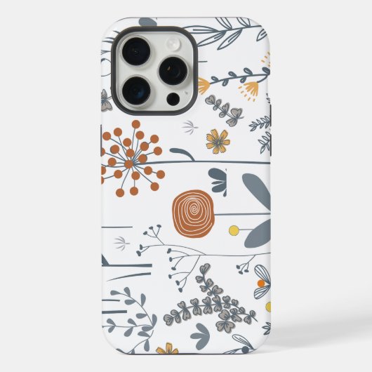 抽象的な野の花 iPhoneケース (裏面)