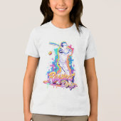 抽象的な野球のバッターのシルエット 尊敬 トライブレンドＴシャツ (正面)