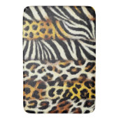 抽象的な野生動物のミックスプリント バスマット (正面縦)