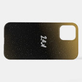 抽象的な金のスパークル模様 iPhoneケース (裏面横)