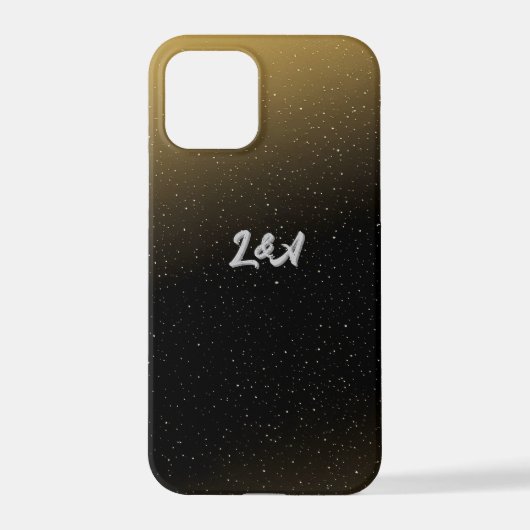 抽象的な金のスパークル模様 iPhoneケース (裏面)