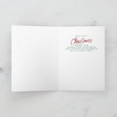 抽象的な金の木のクリスマスカード カード (内部)