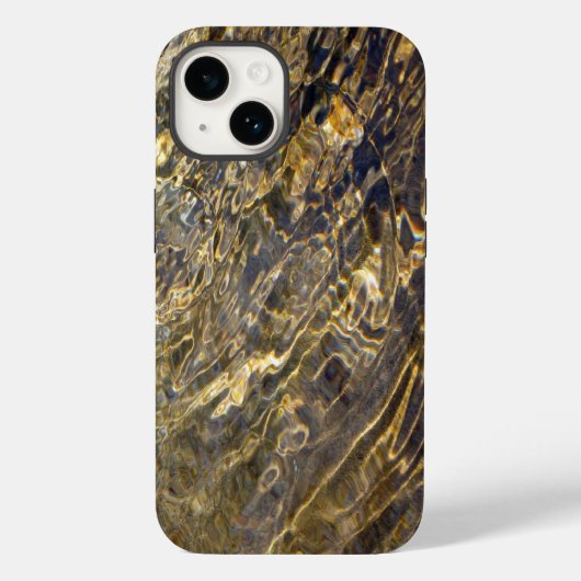 抽象的な金の水の波紋 Case-Mate iPhoneケース (裏面)