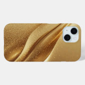 抽象的な金の波と輝くギッター Case-Mate iPhoneケース (裏面 (横))