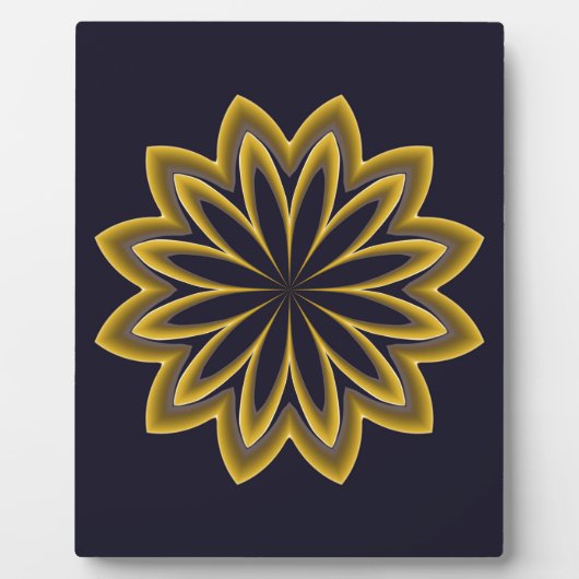 抽象的な金の花 フォトプラーク (正面)