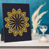 抽象的な金の花 フォトプラーク (側面)