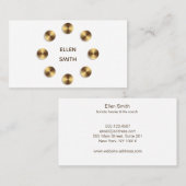 抽象的な金円の要素のデザイン 名刺 (正面/裏面)