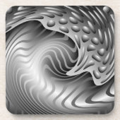 抽象的な金属のプリントのコルクのコースター コースター (正面)