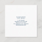 抽象的な金属ブラシをかけられた表面の質 スクエア名刺 (裏面)