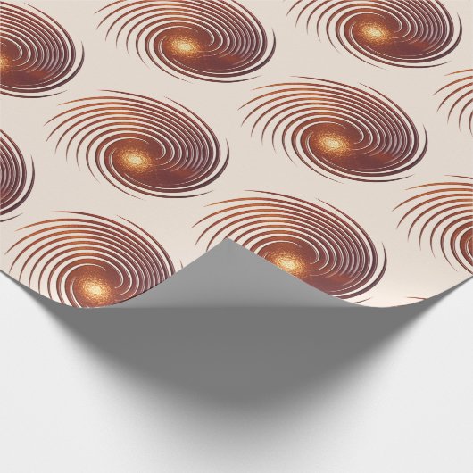抽象的な金属金螺線形 ラッピングペーパー (角)