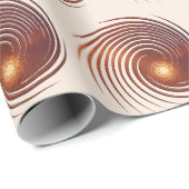 抽象的な金属金螺線形 ラッピングペーパー (ロールコーナー)