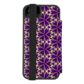 抽象的な金色とピンクの花 INCIPIO iPhoneウォレットケース (フォリオ裏面)