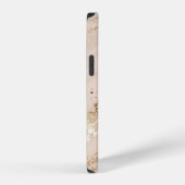 抽象的な金色の大理石とラメの波 iPhoneケース (右側面)