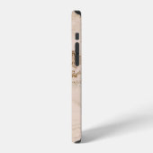 抽象的な金色の大理石とラメの波 iPhoneケース (左側面)