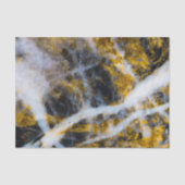 抽象的な金色の白い線の岩の質感 薄葉紙 (正面)