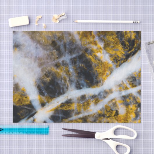 抽象的な金色の白い線の岩の質感 薄葉紙 (クラフト)