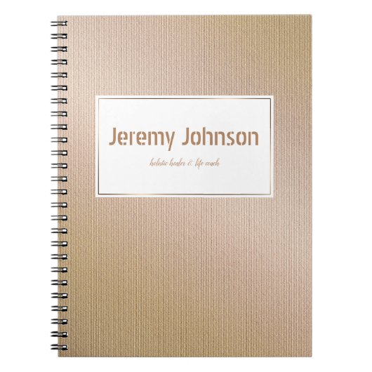 抽象的な金表面の質 ノートブック (正面)