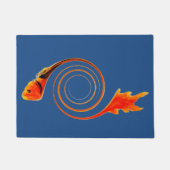抽象的な金魚のアクアティックアート ドアマット (正面)