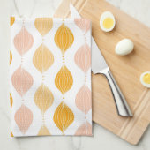 抽象的な金ogeeパターン背景 キッチンタオル (四つ折り)