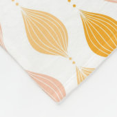 抽象的な金ogeeパターン背景 フリースブランケット (角)