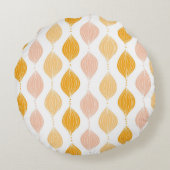 抽象的な金ogeeパターン背景 ラウンドクッション (裏面)