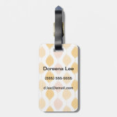 抽象的な金ogeeパターン背景 ラゲッジタグ (裏面縦)