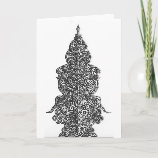 抽象的な鏡のデザイン カード (正面)