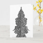 抽象的な鏡のデザイン カード (黄色い花)