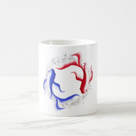 抽象的な陰陽の武術フロー デザイン コーヒーマグカップ