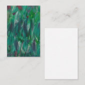 抽象的な隠れた緑赤白カラフルアート 名刺 (正面/裏面)