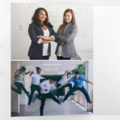 抽象的な雪の結晶の法人向けホリデーカード 三つ折りクリスマスカード (内部最初)