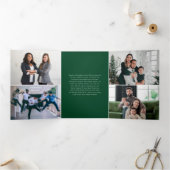 抽象的な雪の結晶の法人向けホリデーカード 三つ折りクリスマスカード (内部)