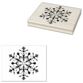 抽象的な雪の結晶2パターン アートスタンプ ラバースタンプ (押印)