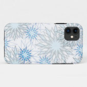 抽象的な雪片の青および白いiPhone 5の箱 Case-Mate iPhoneケース (裏面(横))