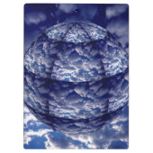 抽象的な雲の3D球体 クリップボード (裏面)