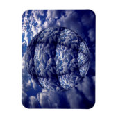 抽象的な雲の3D球体 マグネット (縦)