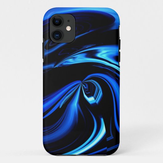 抽象的な青いクジラへの給餌 Case-Mate iPhoneケース (裏面)