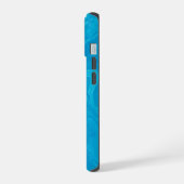 抽象的な青い大理石のカスタマイズHPノートパソコン iPhone 15ケース (左側面)