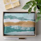 抽象的な青い川の紙のデコパージュ 薄葉紙 (ギフト)