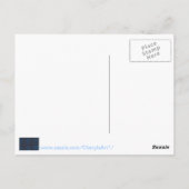 抽象的な青い形のネイビー ブラック ポストカード (裏面)