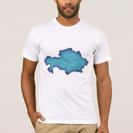 抽象的な青い水彩メンズTシャツ Tシャツ