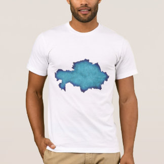 抽象的な青い水彩メンズTシャツ Tシャツ