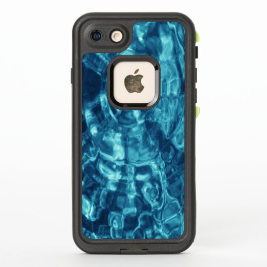 抽象的な青い波紋 LifeProof iPhoneケース (裏面)